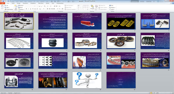 پاورپوینت فنرها ( 19 اسلاید )