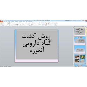 پاورپوینت روش کشت گیاه دارویی آنغوزه ( 35 اسلاید )